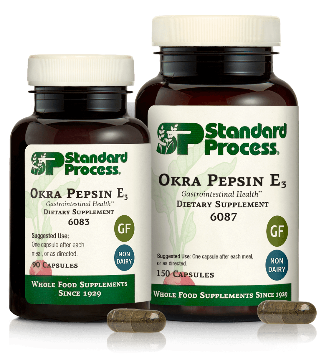 Okra Pepsin E3 - 150 Capsules