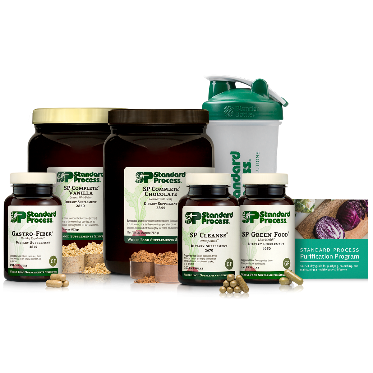 Purification Product Kit with SP Complete® Chocolate, SP Complete® Vanilla and Gastro-Fiber®