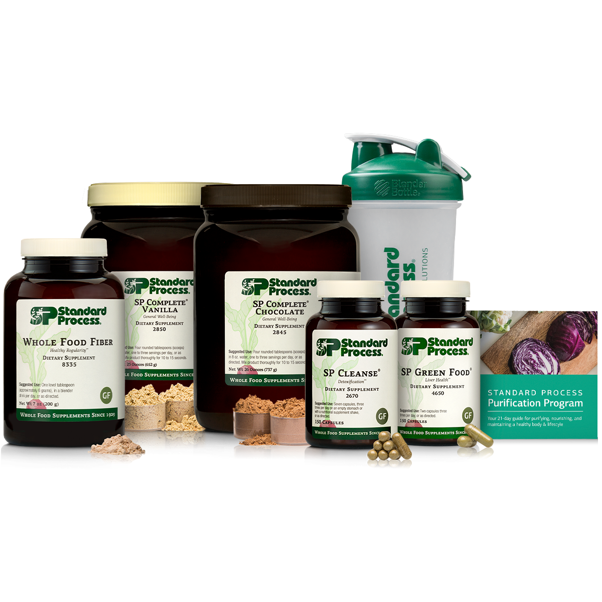 Purification Product Kit with SP Complete® Chocolate, SP Complete® Vanilla & Whole Food Fiber